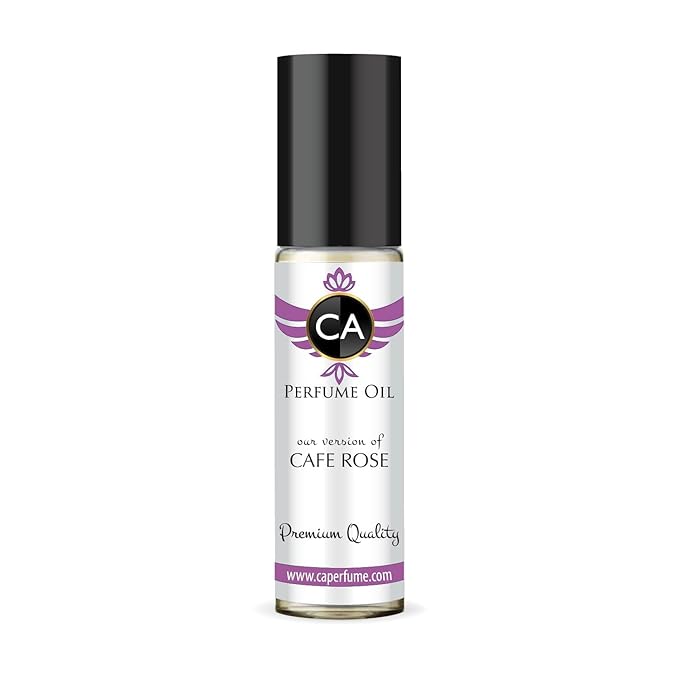 CA Perfume Impression of Cafe Rose Unisex Fragrance Oil Chypre Floral Scent Long Lasting Perfumes for Women & Men Travel Size TSA Ready Mini Parfum Body Oil Roll-on 0.33 Fl Oz 10ml