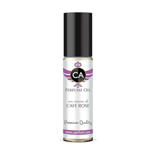 CA Perfume Impression of Cafe Rose Unisex Fragrance Oil Chypre Floral Scent Long Lasting Perfumes for Women & Men Travel Size TSA Ready Mini Parfum Body Oil Roll-on 0.33 Fl Oz 10ml