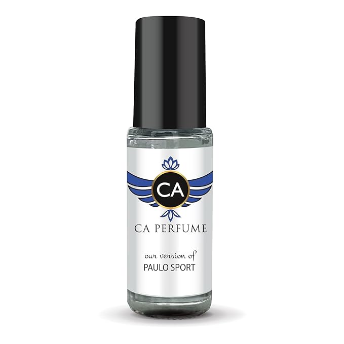 CA Perfume Impression of Paulo Sport for Men Perfume Oil Aromatic Green Scent Long Lasting Cologne for Men Travel Size Mini Perfume Sample TSA Ready Body Oil Roll-on 0.14 Fl Oz 4ml