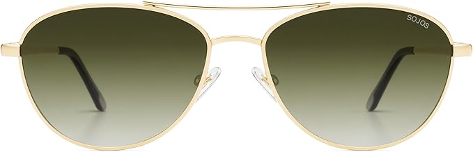 SOJOS Retro Polarized Aviator Sunglasses for Women Men Vintage 70s Style UV Protection Womens Mens Sun Glasses SJ1265