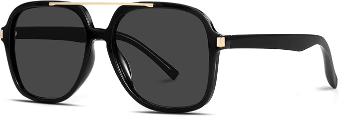 Retro Aviator Sunglasses for Women Men 2026 Square Top Bar Sun Glasses Sunnies 70s Lightweight Shades
