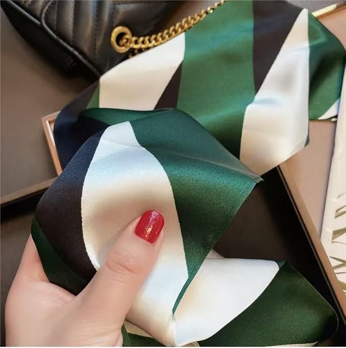 100% Mulberry Silk Ribbon Scarf for Hair Beach Head Wraps for Women Handbag accessories Necktie