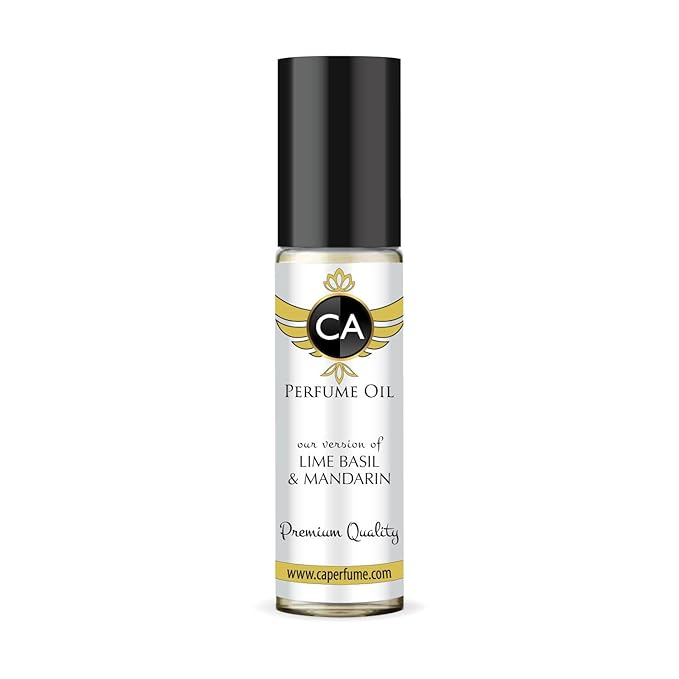 CA Perfume Impression of Lime Basil & Mandarin Unisex Fragrance Oil Citrus Aromatic Scent Long Lasting Perfumes for Women & Men Travel Size TSA Ready Mini Parfum Body Oil Roll-on 0.33 Fl Oz 10ml
