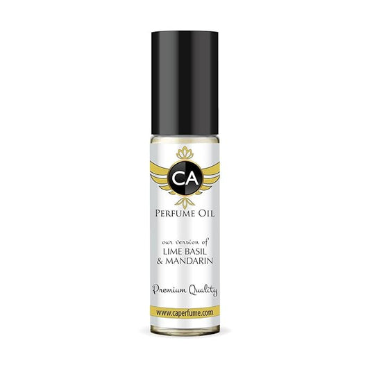 CA Perfume Impression of Lime Basil & Mandarin Unisex Fragrance Oil Citrus Aromatic Scent Long Lasting Perfumes for Women & Men Travel Size TSA Ready Mini Parfum Body Oil Roll-on 0.33 Fl Oz 10ml