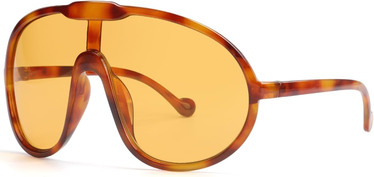 Trendy Oversized Sunglasses for Women Men Fashion Shield Aviator Sun Glasses UV400 Protection Goggles