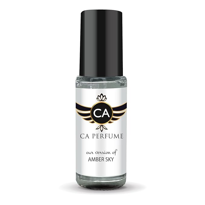 CA Perfume Impression of Amber Sky Unisex Perfume Oil Amber Spicy Scent Long Lasting Fragrance for Women and Men Travel Size Mini Perfume Sample TSA Ready Body Oil Roll-on 0.14 Fl Oz 4ml