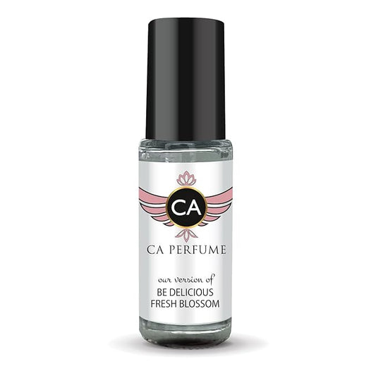 CA Perfume Impression of Be Delicious Fresh Blossom for Women Perfume Oil Floral Fruity Scent Long Lasting Perfumes for Women Travel Size Mini Perfume Sample TSA Ready Body Oil Roll-on 0.14 Fl Oz 4ml
