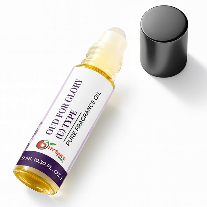 NY Spice Shop Oud for Glory U Type Fragrance – Pack of 3 Amber Woody Fragrance Oil & Unisex Scent – Oriental Musk Aroma with Warm Wood Accord – Artisan Perfume Oil for Personal Scent Collection