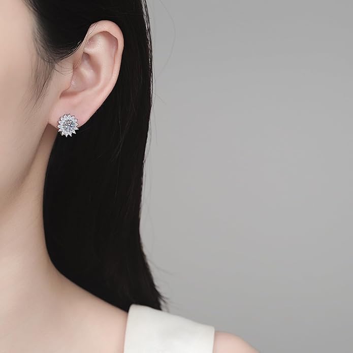 S925 Sterling Silver 0.5ct Diamond Huggies Earrings for Women,U-Shape D-Color VVS1,Perfect Minimalist Daily Jewelry