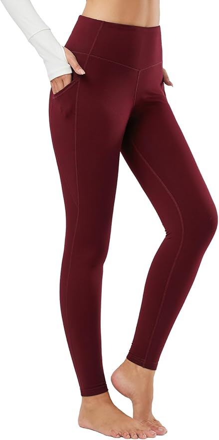 baleaf Winter Clothing Women Leggings Fleece Lined Tights Thermal Warm Thick Cold Weather Gear 1 Pockets