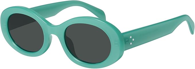 mosanana Oval Retro Trendy Sunglasses for Women 90s Style MS52371