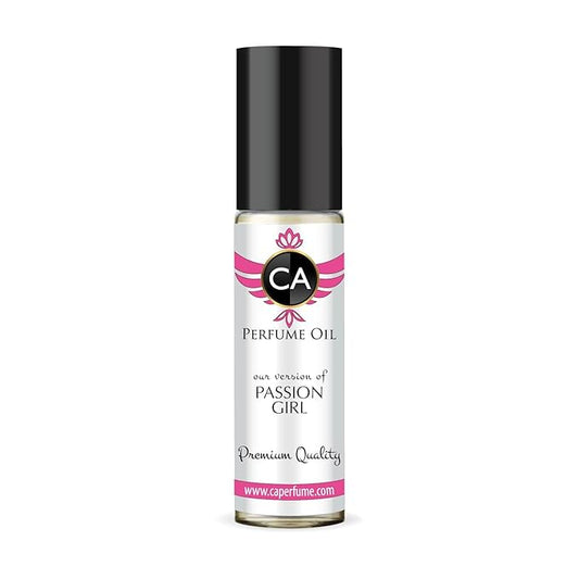 CA Perfume Impression of Passion Girl for Women Eau De Parfum Amber Vanilla Scent Long Lasting Perfumes for Women Travel Size TSA Ready for Day and Night Wear 0.33 Fl Oz 10ml