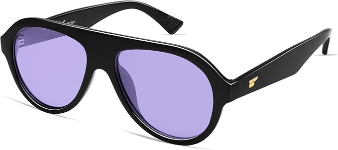 VANLINKER Retro Aviator Polarized Sunglasses for Men Women Trendy 70s Vintage Plastic Frame Sun Glasses VL9750