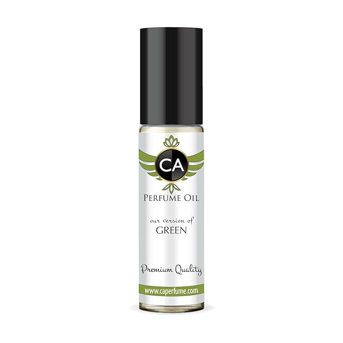 CA Perfume Originals Green Unisex Fragrance Oil Green Scent Long Lasting Perfumes for Women & Men Travel Size TSA Ready Mini Parfum Body Oil Roll-on 0.33 Fl Oz 10ml