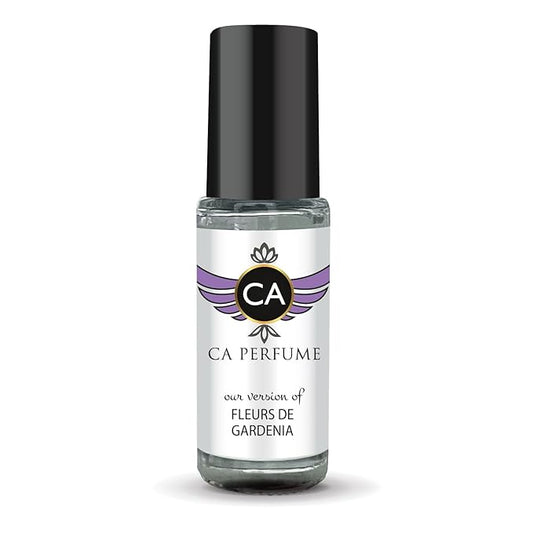 CA Perfume Impression of Fleurs De Gardenia for Women Perfume Oil Floral Green Scent Long Lasting Perfumes for Women Travel Size Mini Perfume Sample TSA Ready Body Oil Roll-on 0.14 Fl Oz 4ml