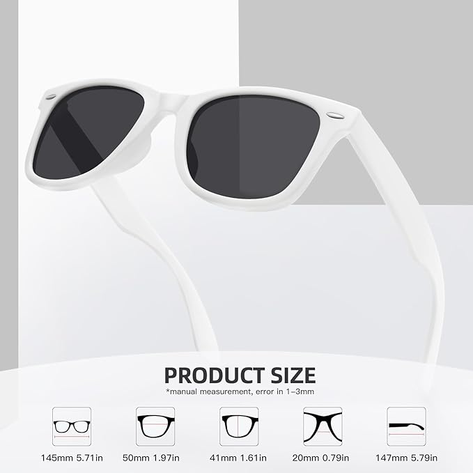 MEETSUN Polarized Sunglasses for Women Men Classic Retro Square Frame Driving Sun Glasses UV Protection