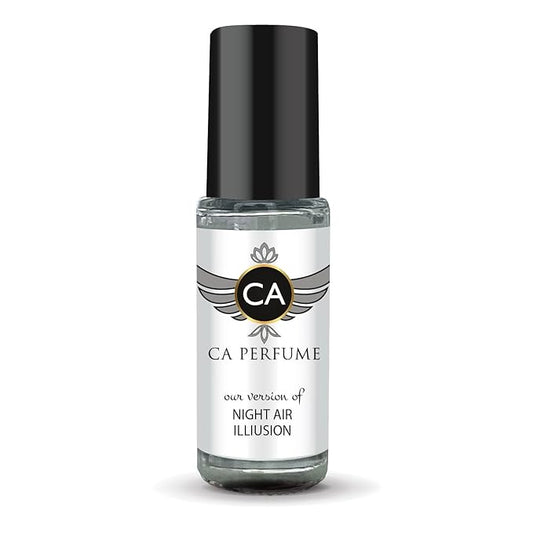 CA Perfume Originals Night Air Illusion Unisex Fragrance Oil Woody Aromatic Scent Long Lasting Perfumes for Women & Men Travel Size TSA Ready Mini Parfum Body Oil Roll-on 0.14 Fl Oz 4ml