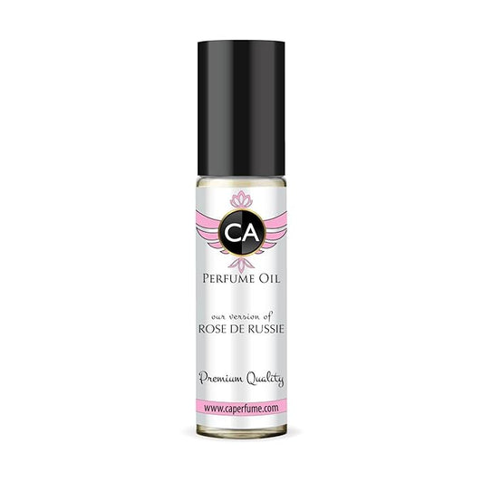 CA Perfume Impression of Rose De Russie Unisex Fragrance Oil Leather Scent Long Lasting Perfumes for Women & Men Travel Size TSA Ready Mini Parfum Body Oil Roll-on 0.33 Fl Oz 10ml