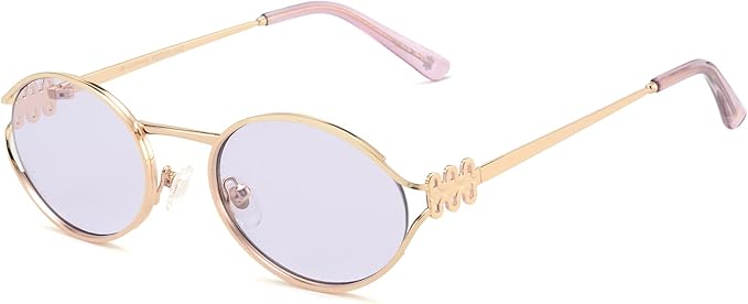 Retro Oval Sunglasses Womens Trendy 2026, Vintage Y2K Women's Shades Fashion 90s Sun Glasses UV Protection VF2252