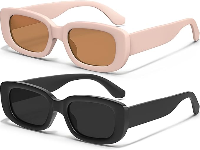 Retro Rectangle Kids Sunglasses 90’s Vintage Fashion Narrow Square Frame Glasses Shades for Girls Boys UV Protection