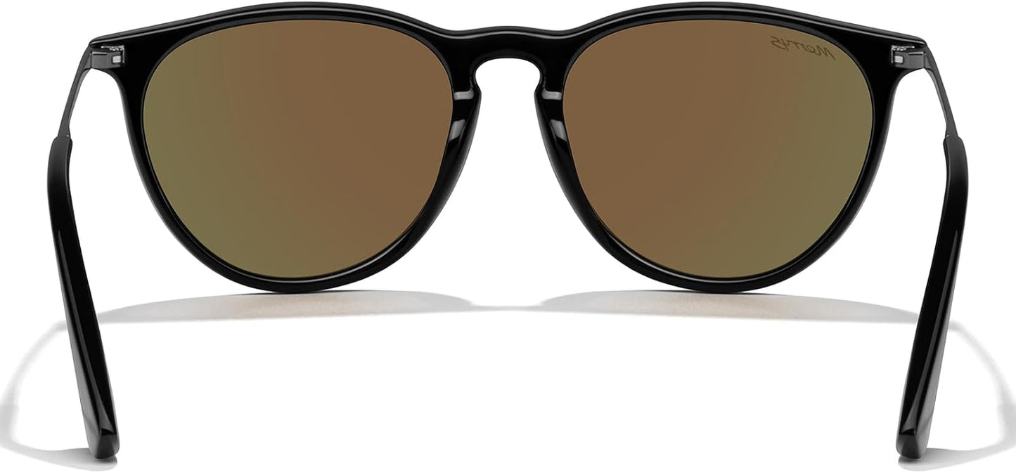 MERRY'S Vintage Polarized Sunglasses for Women Men Retro Round Mirrored Lens Sun glasses UV400
