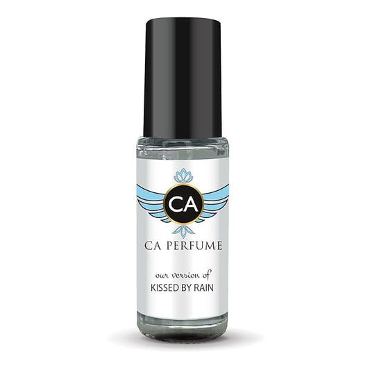 CA Perfume Originals Kissed by Rain Unisex Fragrance Oil Aromatic Aquatic Scent Long Lasting Perfumes for Women & Men Travel Size TSA Ready Mini Parfum Body Oil Roll-on 0.14 Fl Oz 4ml