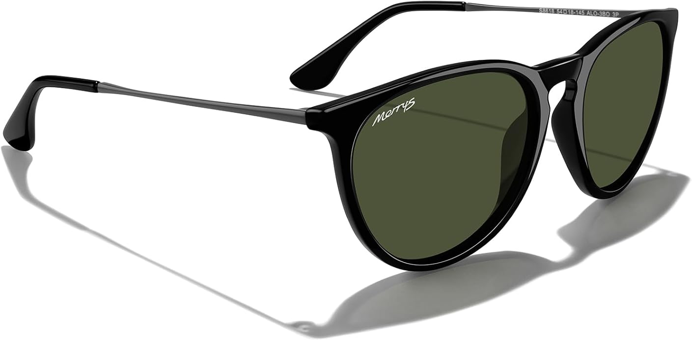 MERRY'S Vintage Polarized Sunglasses for Women Men Retro Round Mirrored Lens Sun glasses UV400