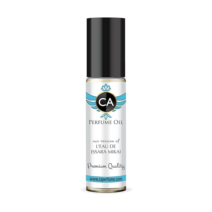 CA Perfume Impression of L'eau De Miyake for Men Fragrance Oil Woody Scent Long Lasting Cologne for Men Travel Size TSA Ready Mini Parfum Body Oil Roll-on 0.33 Fl Oz 10ml