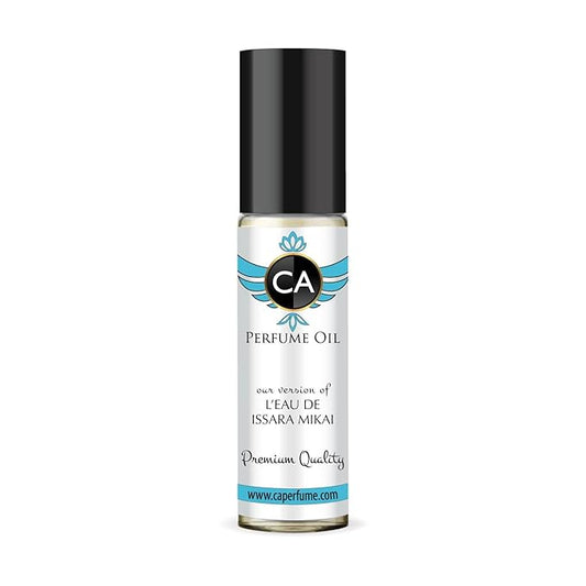 CA Perfume Impression of L'eau De Miyake for Men Fragrance Oil Woody Scent Long Lasting Cologne for Men Travel Size TSA Ready Mini Parfum Body Oil Roll-on 0.33 Fl Oz 10ml
