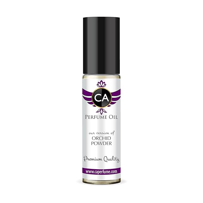 CA Perfume Impression of Orchid Powder Unisex Fragrance Oil Floral Scent Long Lasting Perfumes for Women & Men Travel Size TSA Ready Mini Parfum Body Oil Roll-on 0.33 Fl Oz 10ml