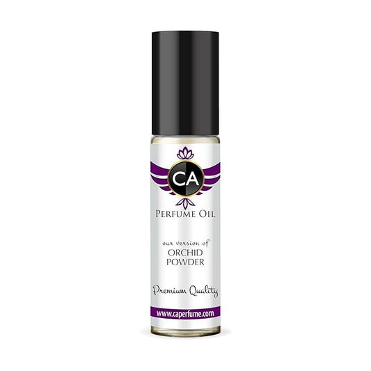 CA Perfume Impression of Orchid Powder Unisex Fragrance Oil Floral Scent Long Lasting Perfumes for Women & Men Travel Size TSA Ready Mini Parfum Body Oil Roll-on 0.33 Fl Oz 10ml
