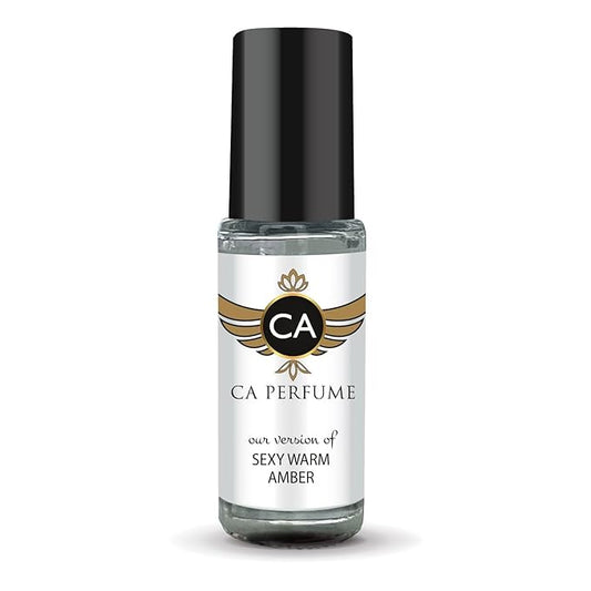 CA Perfume Impression of Sexy Warm Amber for Women Fragrance Oil Amber Floral Scent Long Lasting Perfumes for Women Travel Size TSA Ready Mini Parfum Body Oil Roll-on 0.14 Fl Oz 4ml