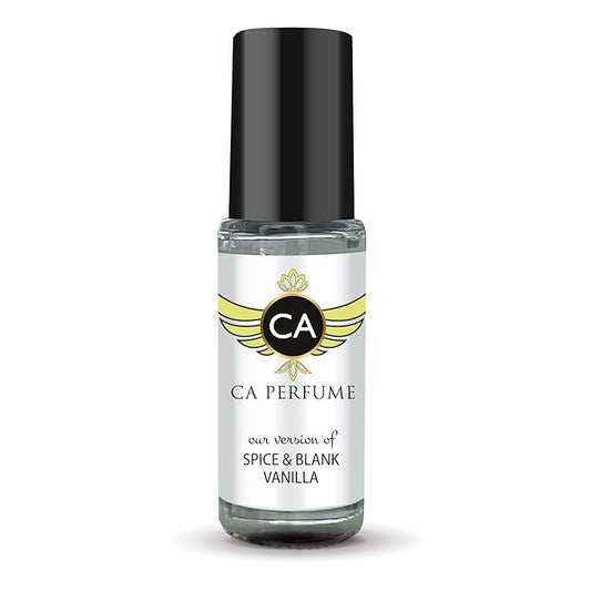 CA Perfume Impression of Spice & Black Vanilla for Men Fragrance Oil Vanilla Scent Long Lasting Cologne for Men Travel Size TSA Ready Mini Parfum Body Oil Roll-on 0.14 Fl Oz 4ml