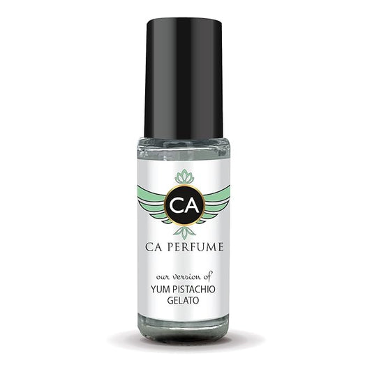 CA Perfume Impression of Yum Pistachio Gelato Unisex Perfume Oil Gourmand Scent Long Lasting Fragrance for Women and Men Travel Size Mini Perfume Sample TSA Ready Body Oil Roll-on 0.14 Fl Oz 4ml