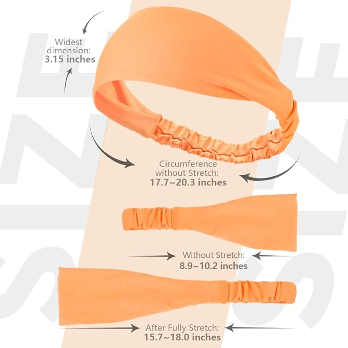 Dreamlover Workout Headbands for Women Athletic, Sweatbands, Sports Headbands for Exercise, 6 Pieces