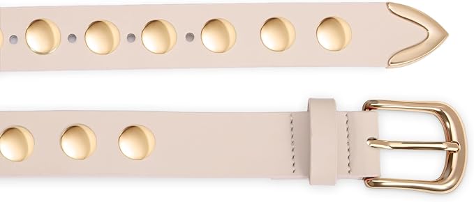 VATAN Women Leather Belt for Jeans Dresses Pants Fashion Ladies Casual Waist Belt with Gold Buckle