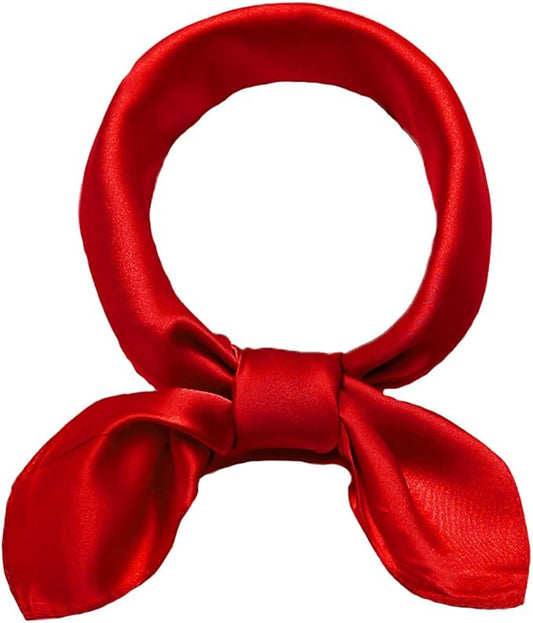 ANDANTINO 100% Real Mulberry Silk Scarf -21'' x 21''- Lightweight Neckerchief –Women Men Small Square Digital Printed Scarves