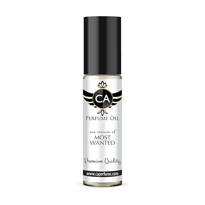 CA Perfume Impression of Most Wanted Unisex Fragrance Oil Amber Spicy Scent Long Lasting Perfumes for Women & Men Travel Size TSA Ready Mini Parfum Body Oil Roll-on 0.33 Fl Oz 10ml