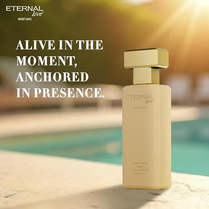 Eternal Love for Women - Long Lasting Eau de Parfum Spray - Premium Floral Fragrance with Peach & Sandalwood - Soft Feminine Scent - 3.4oz