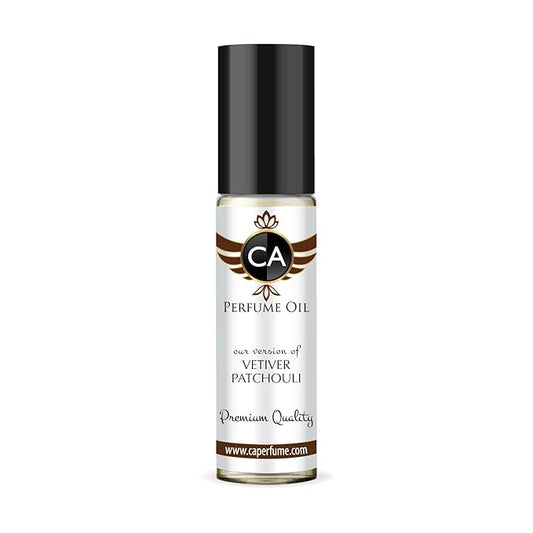 CA Perfume Impression of Vetiver Patchouli Unisex Fragrance Oil Woody Chypre Scent Long Lasting Perfumes for Women & Men Travel Size TSA Ready Mini Parfum Body Oil Roll-on 0.33 Fl Oz 10ml