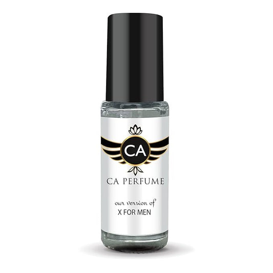 CA Perfume Impression of X For Men Fragrance Oil Oriental Fougere Scent Long Lasting Cologne for Men Travel Size TSA Ready Mini Parfum Body Oil Roll-on 0.14 Fl Oz 4ml
