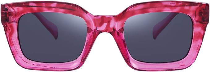 FEISEDY Classic Women Sunglasses Fashion Thick Square Sun Glasses Chunky Frame UV400 B2471