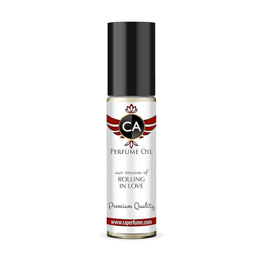 CA Perfume Impression of Rolling In Love Unisex Fragrance Oil Amber Floral Scent Long Lasting Perfumes for Women & Men Travel Size TSA Ready Mini Parfum Body Oil Roll-on 0.33 Fl Oz 10ml