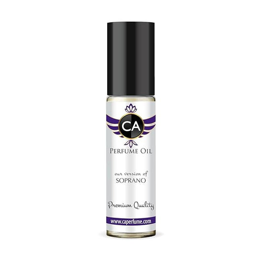 CA Perfume Impression of Soprano Unisex Fragrance Oil Amber Floral Scent Long Lasting Perfumes for Women & Men Travel Size TSA Ready Mini Parfum Body Oil Roll-on 0.33 Fl Oz 10ml