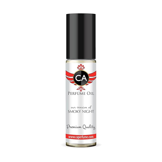 CA Perfume Originals Smoky Night Unisex Fragrance Oil Amber Woody Scent Long Lasting Perfumes for Women & Men Travel Size TSA Ready Mini Parfum Body Oil Roll-on 0.33 Fl Oz 10ml