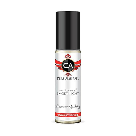 CA Perfume Originals Smoky Night Unisex Fragrance Oil Amber Woody Scent Long Lasting Perfumes for Women & Men Travel Size TSA Ready Mini Parfum Body Oil Roll-on 0.33 Fl Oz 10ml