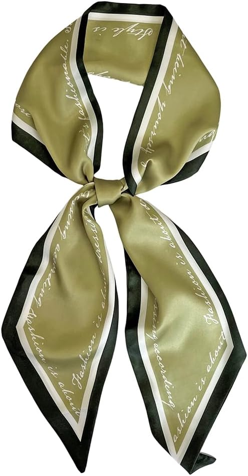 Silk Head Scarf for Hair Fashion Headwrap for Women Lightweight Neck Tie
