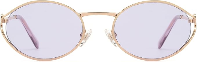 Retro Oval Sunglasses Womens Trendy 2026, Vintage Y2K Women's Shades Fashion 90s Sun Glasses UV Protection VF2252