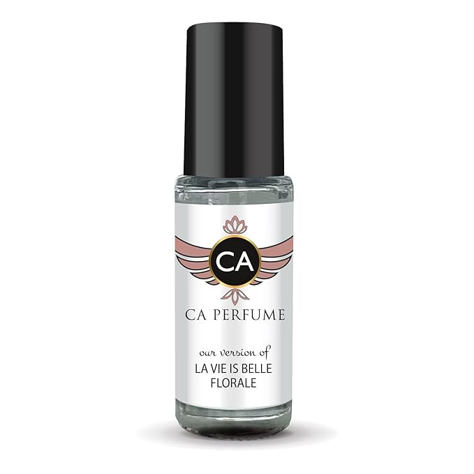CA Perfume Impression of La Vie Belle Florale for Women Fragrance Oil Floral Fruity Scent Long Lasting Perfumes for Women Travel Size TSA Ready Mini Parfum Body Oil Roll-on 0.14 Fl Oz 4ml