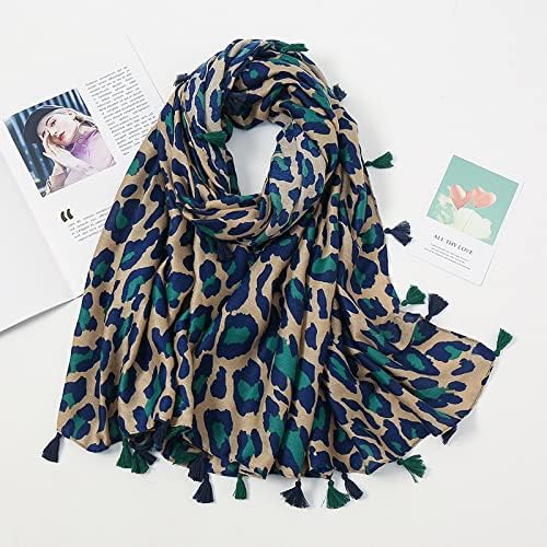 YOUR SMILE Large Boho Scarf for Women Lightweight Floral Printed Scarves Fall Winter Fashion Fringed Shawl wraps